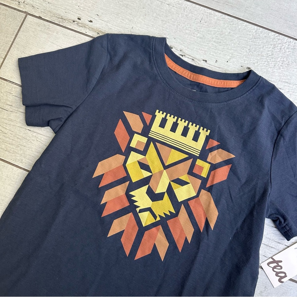NWT Tea Collection Lion Tee Size 7 - Picture 3 of 6